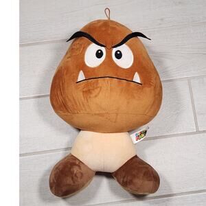 Nintendo 2023 Super Mario GOOMBA 17" Stuffed Plush Toy Large Mushroom Brown